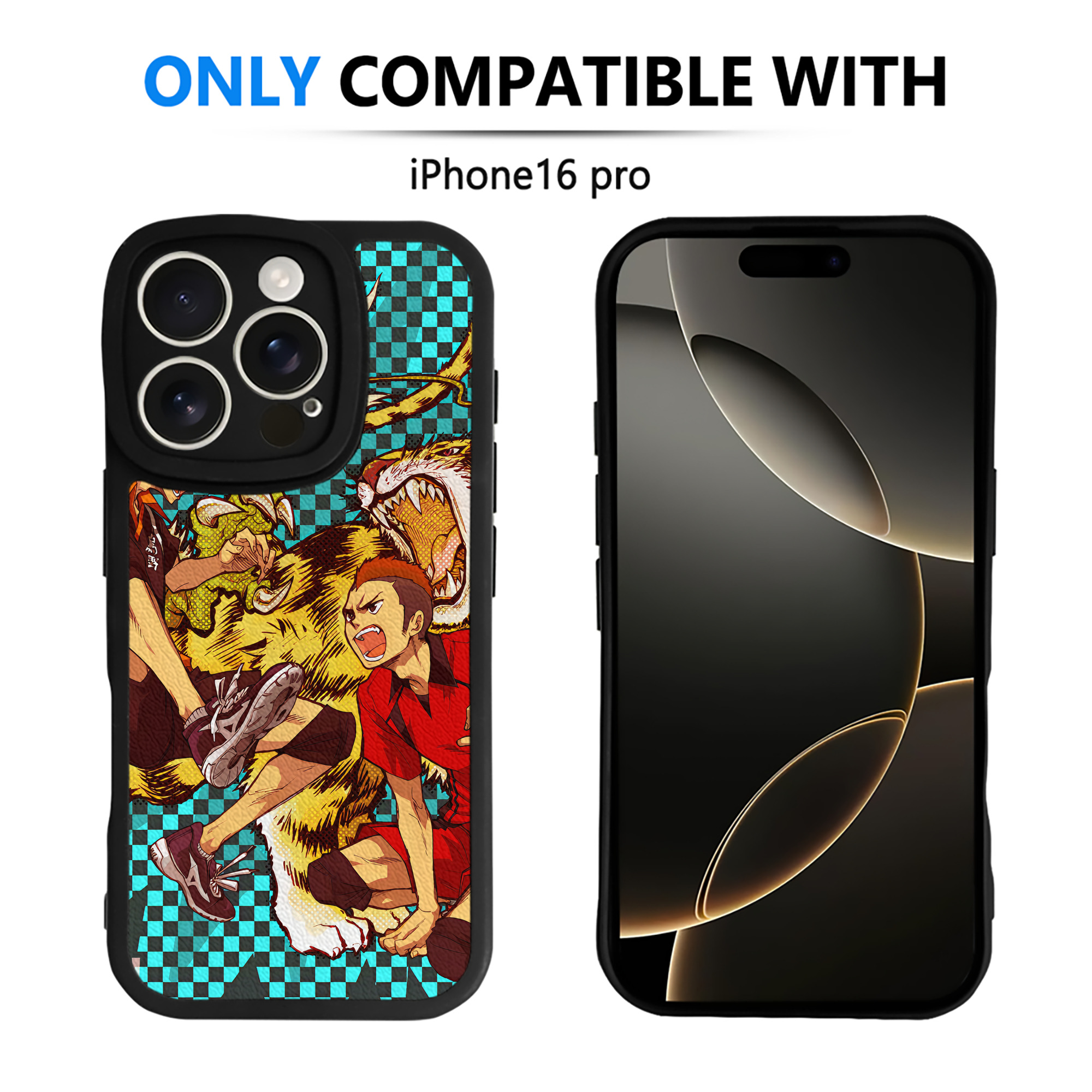 （画像用） ハイキュー!! Haikyu!! 【iPhone 16シリーズ対応】シリコンスマホケース（レザー調） 材質：シリコン
